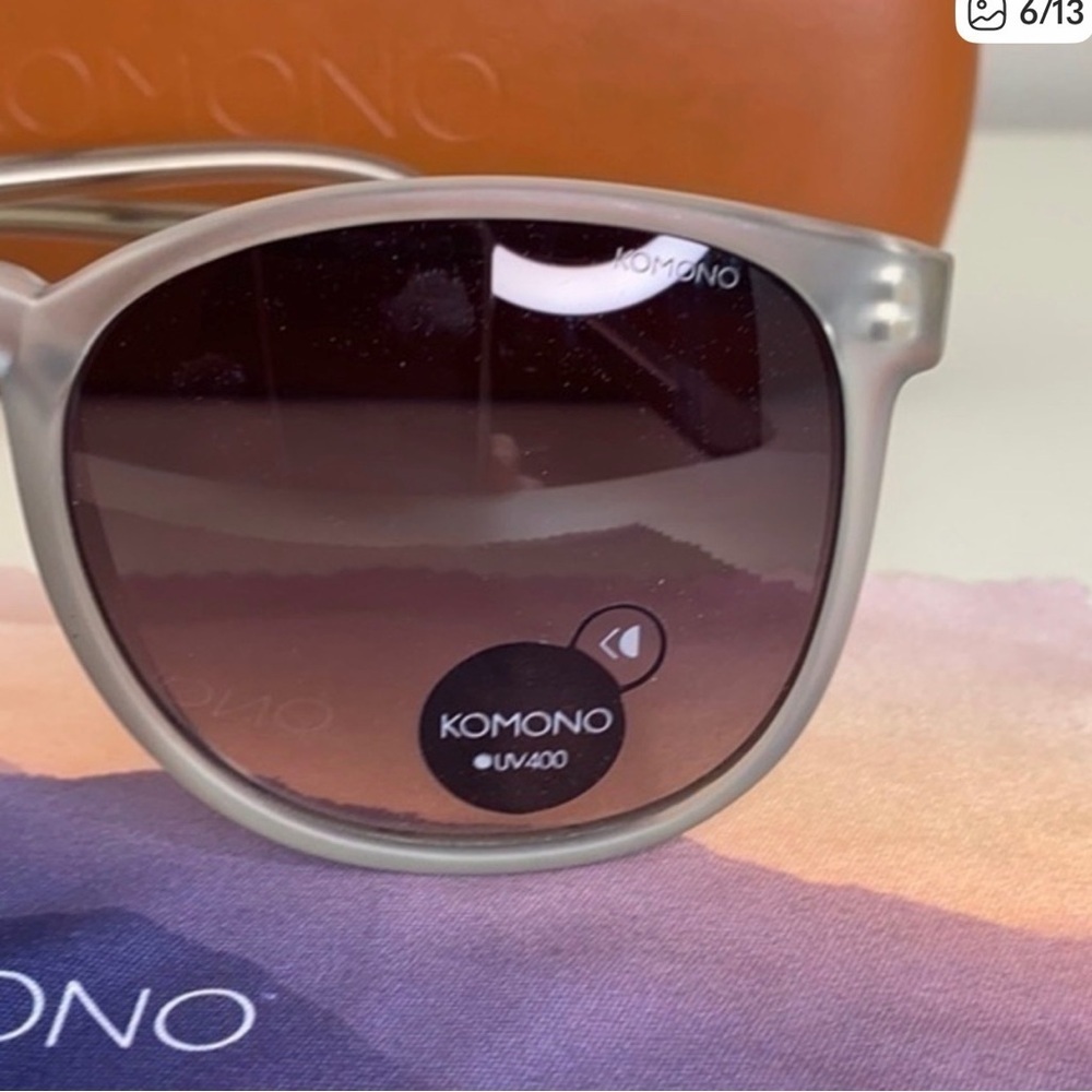 NWT Komono Urkel Heaven Blue Sunglasses UV400 Acetate w/ Case - Picture 11 of 11